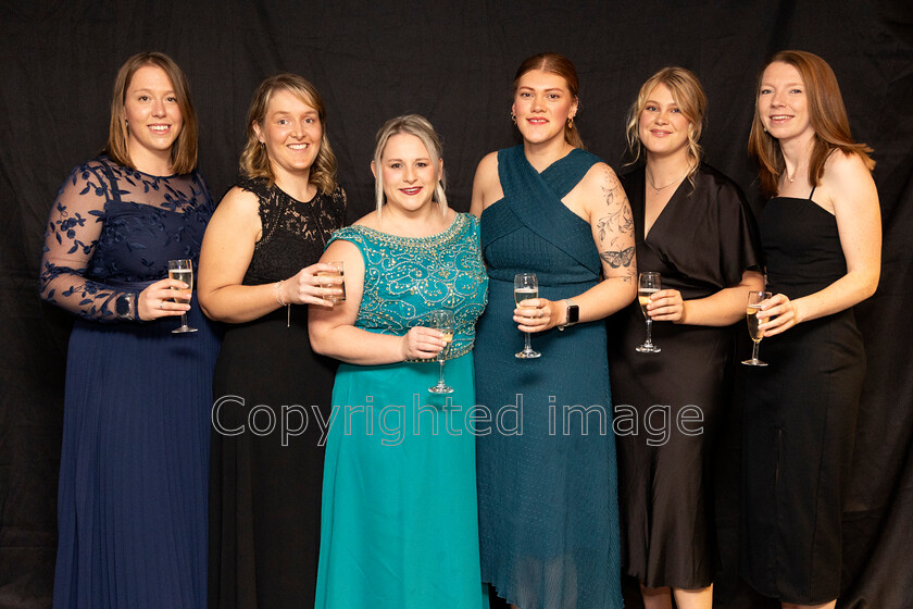 AWA 041 
 South West Farmer awards night 2023 at the Somerset County Cricket Club, Taunton Pictured award nominee Rosie Bennett with friends